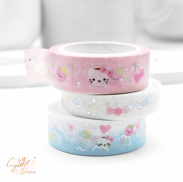 Kitty cloud washi