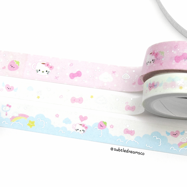 Kitty cloud washi