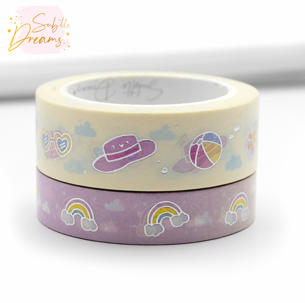 Beach vibes rainbow washi