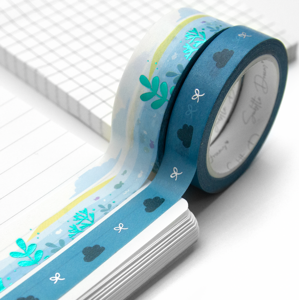 Let the sea set you free washi, teal foil