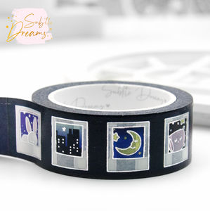 Under the stars polaroids washi