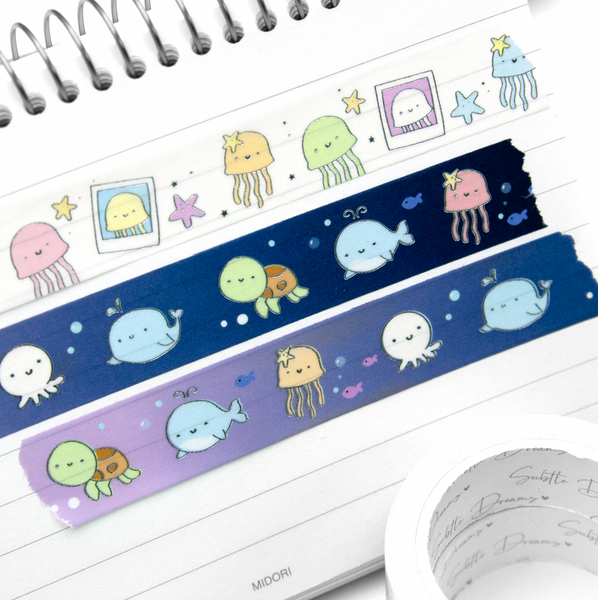 Ocean life washi