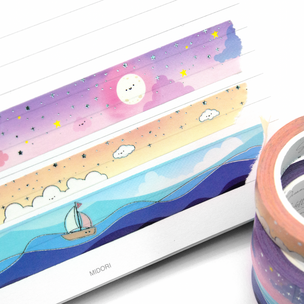 Shades of the sea washi