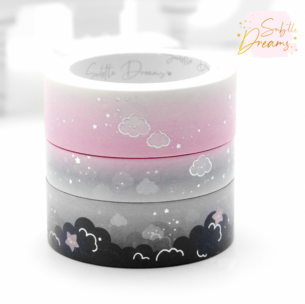 Pink fog, cloud washi