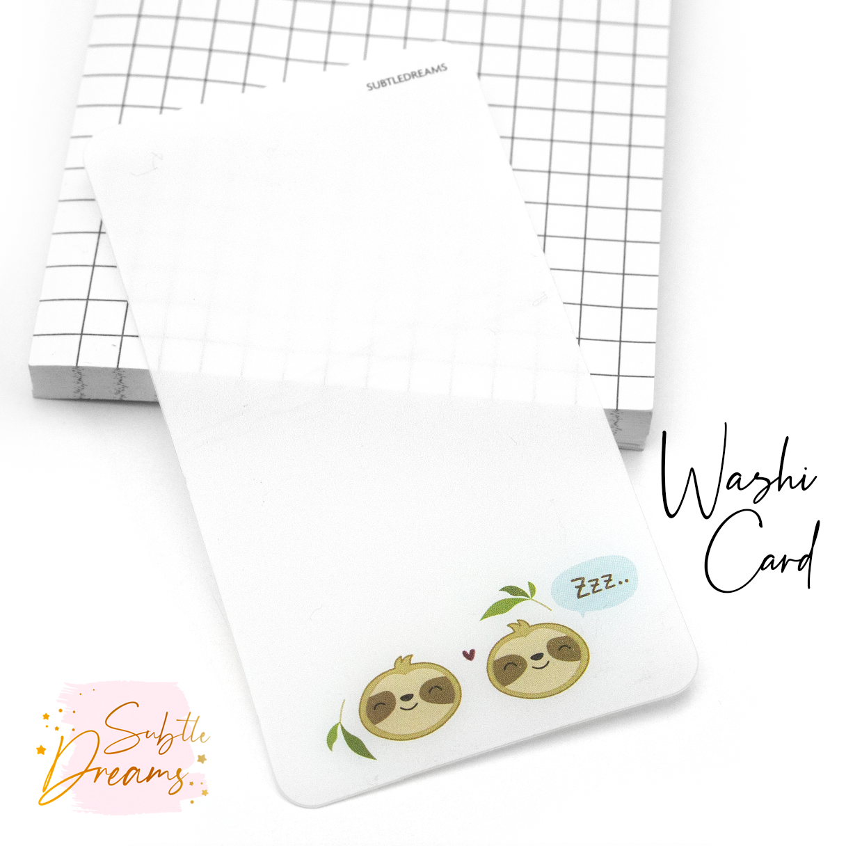 Sloth life washi card