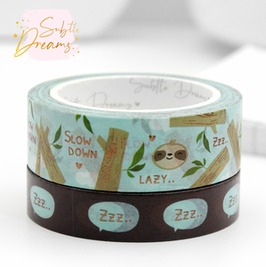 Slow down-sloth washi