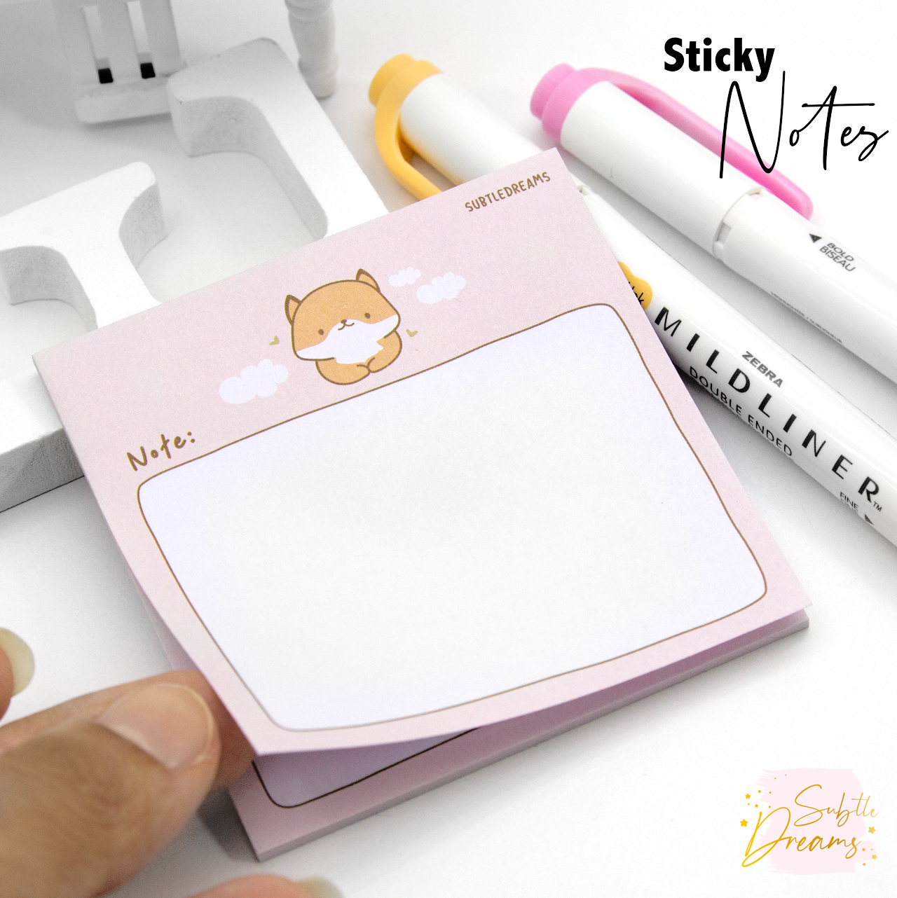 Fox sticky notes