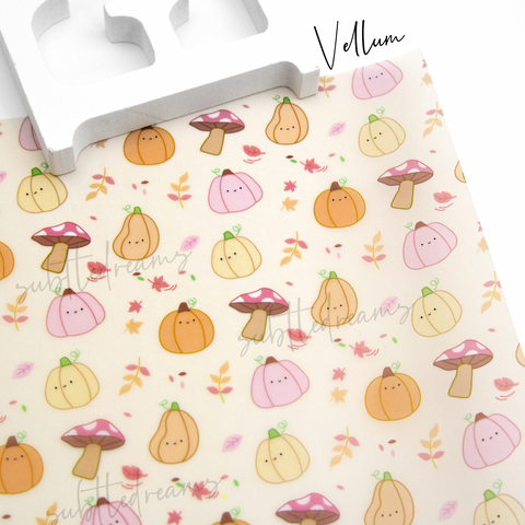 Fall is my favorite season, pumpkin vellum