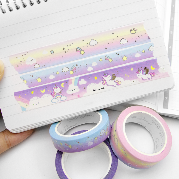 Born to be magical, unicorn cloud washi