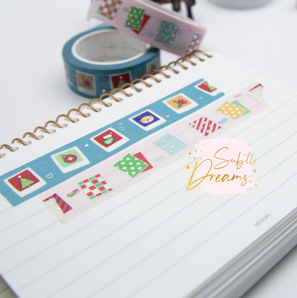 Christmas paper pads and polaroids washi