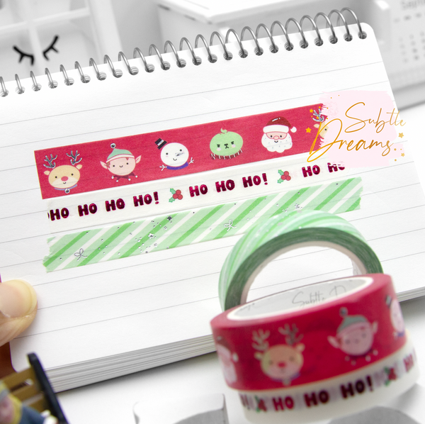 Ho Ho Ho holiday critters washi