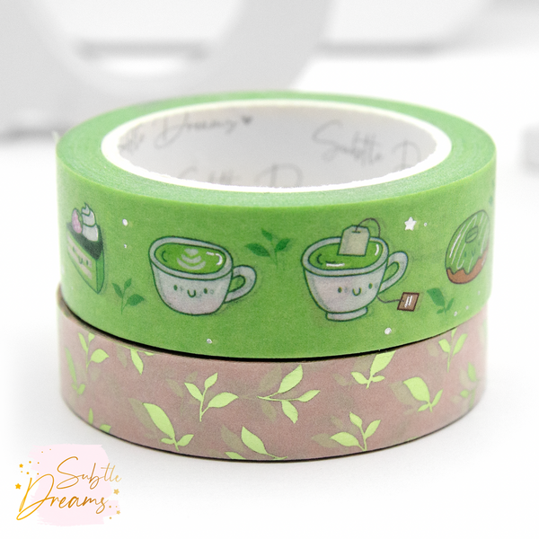 Matcha tea kawaii washi