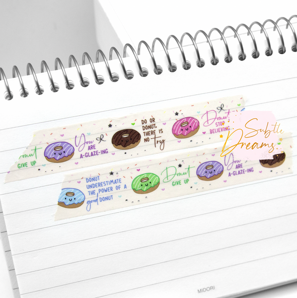 Donut give up washi