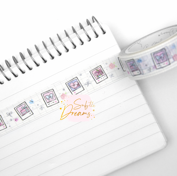 Endless love, hand painted polaroids washi