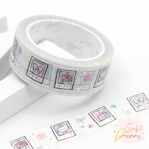 Endless love, hand painted polaroids washi