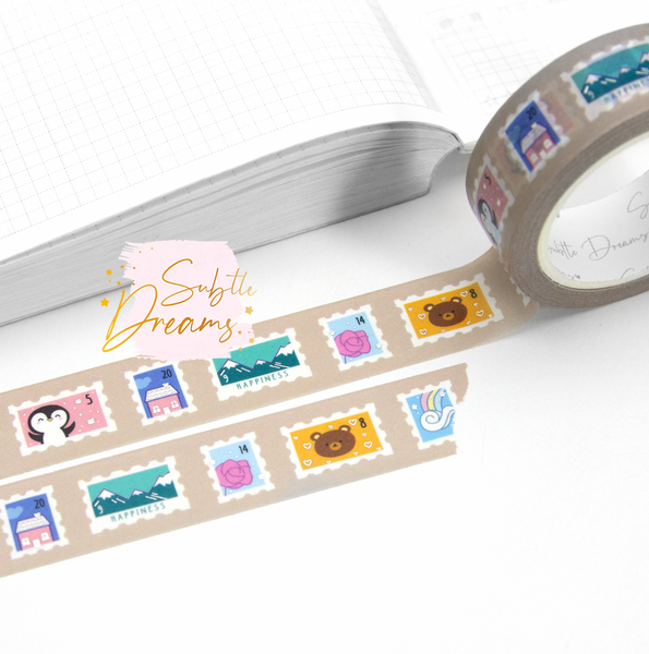 Stamps washi, kawaii mail washi