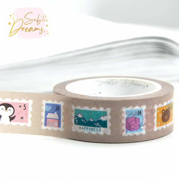 Stamps washi, kawaii mail washi