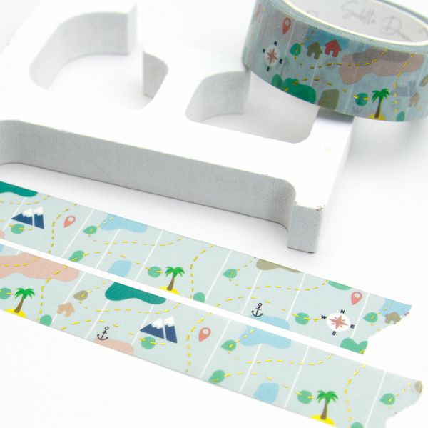 Oh, the places you'll go, map washi