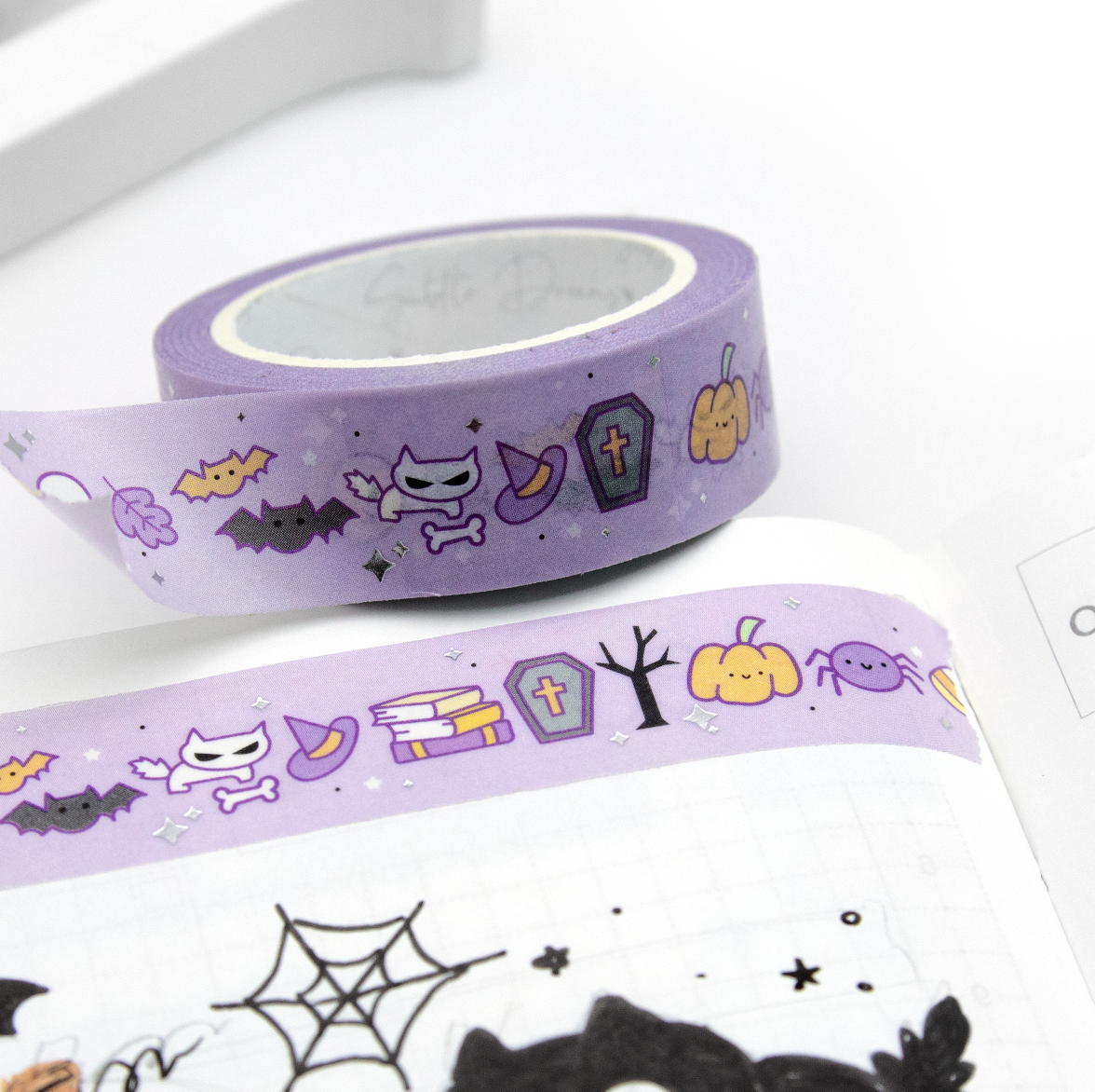 Boo, kawaii halloween washi