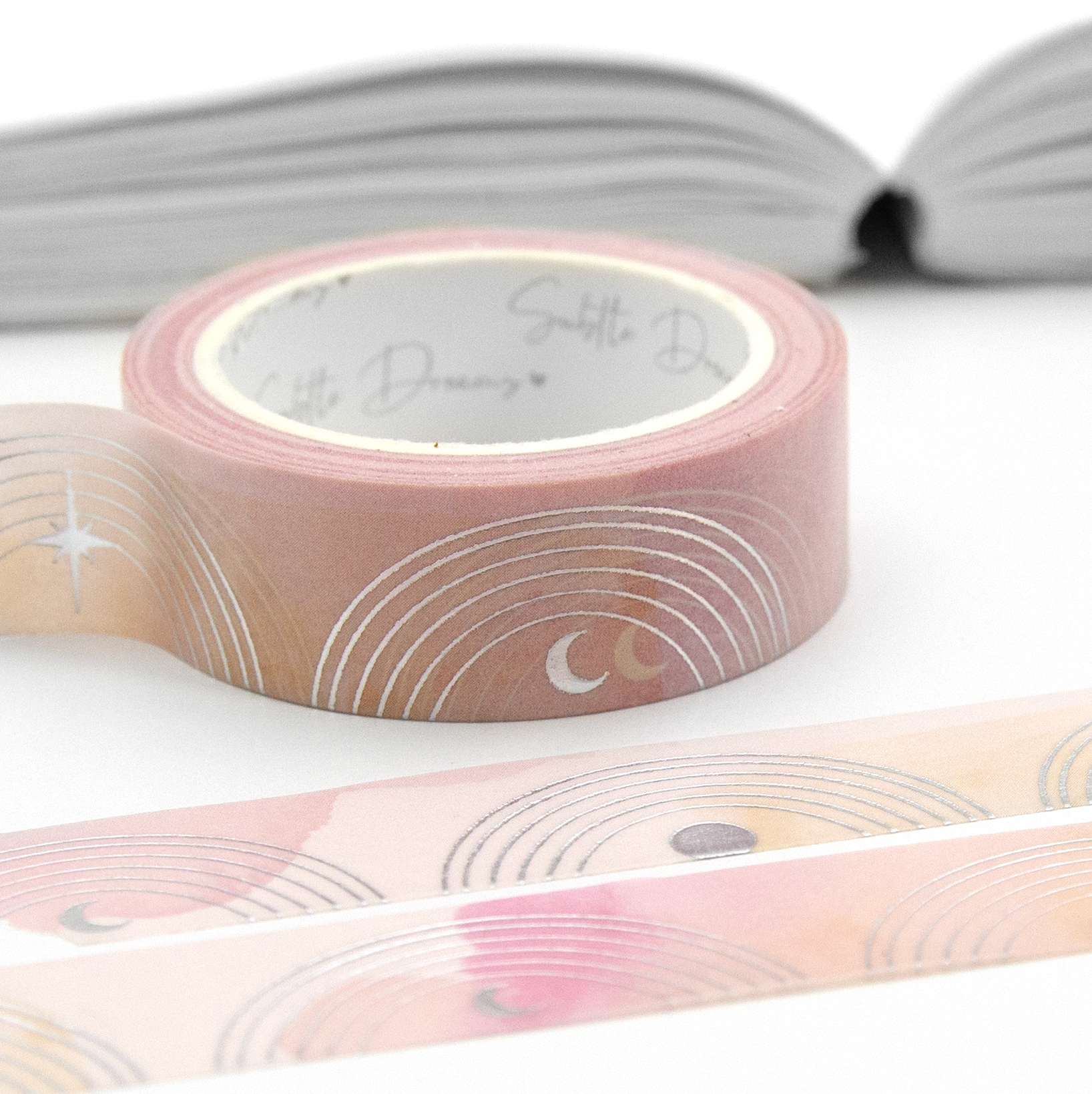 Peach ash, abstract washi