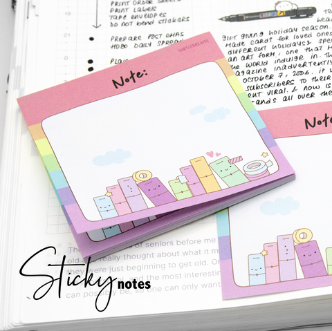 Rainbow planner stack sticky notes