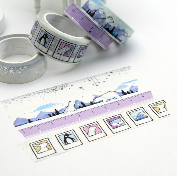 Snowbound washi bundle, hand sketched| LIMITED STOCK!-10%off