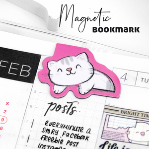 Kitty peek-a-boo magnetic bookmark