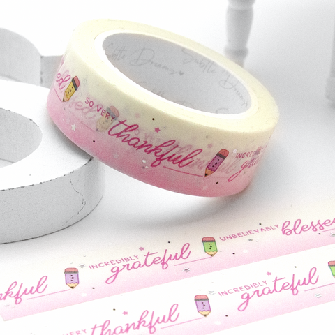 Morning gratitude washi, motivational