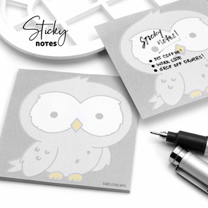 Adopt a hedwig for the journey home, sticky notes