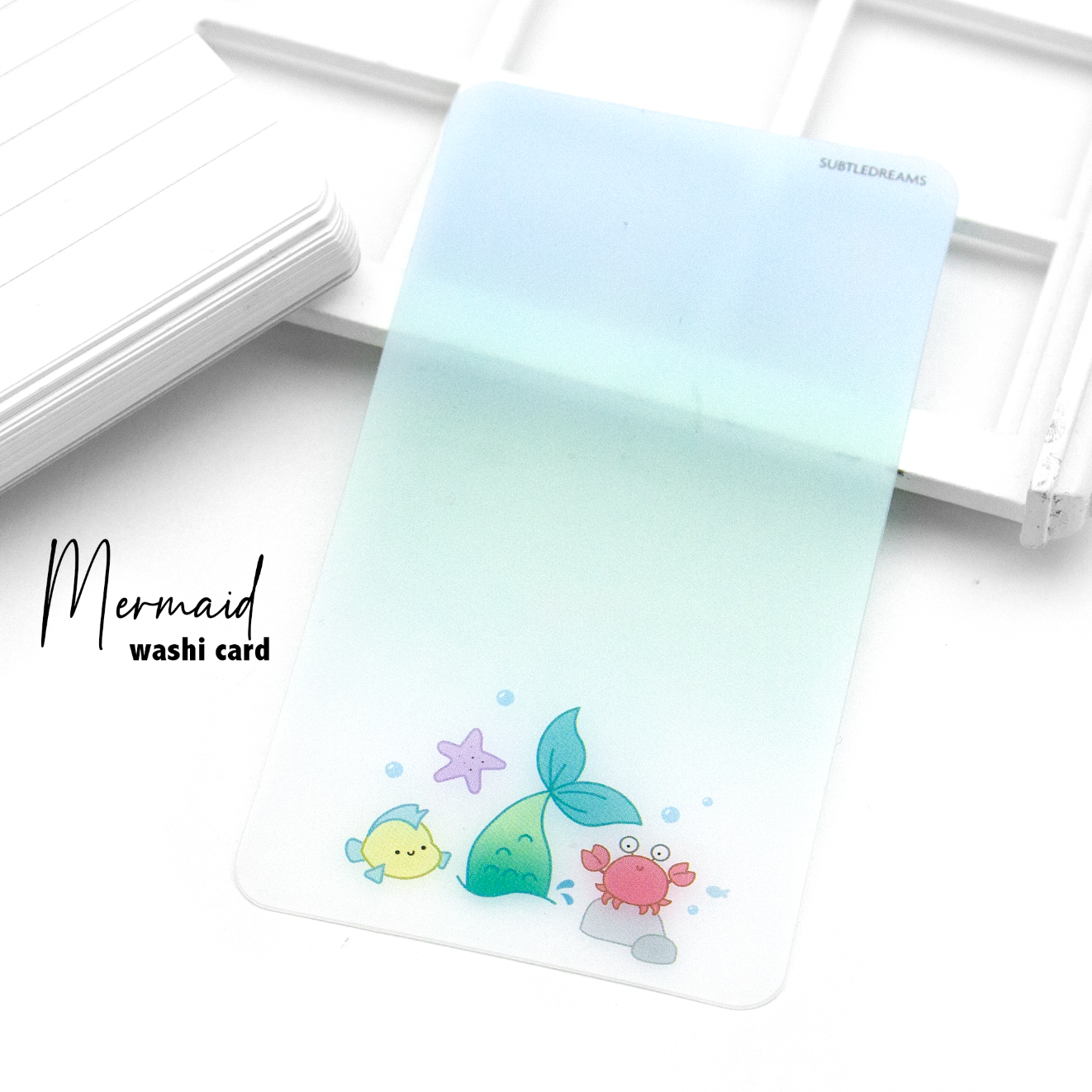 Under the sea washi card