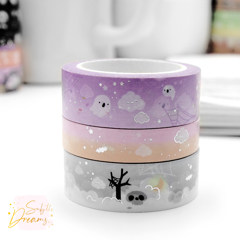 Halloween cloud washi set of 3- LOW STOCK!