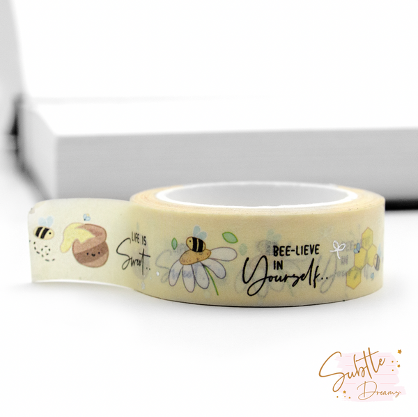 Bee-lieve in yourself washi- LOW STOCK!