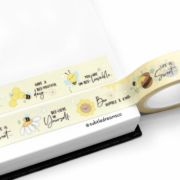 Bee-lieve in yourself washi- LOW STOCK!