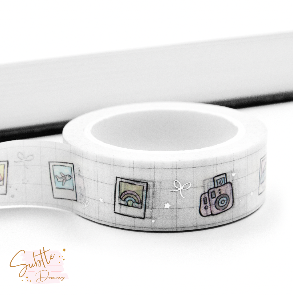 Captured moments- hand sketched polaroids washi | LIMITED STOCK!