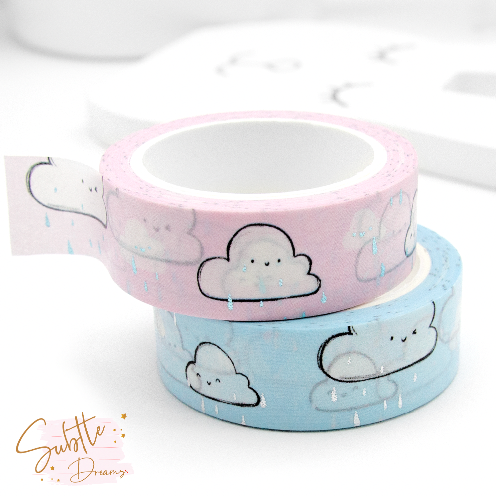 Above the clouds washi set of 2, hand painted| LIMITED STOCK!