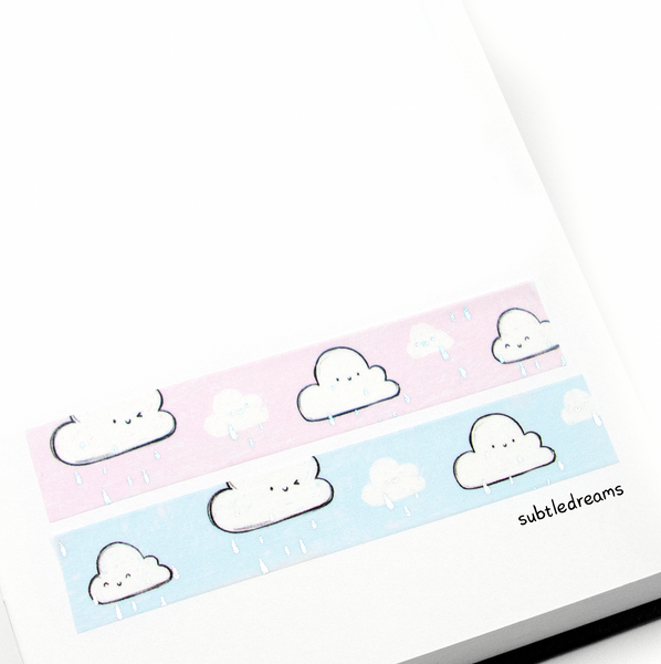 Above the clouds washi set of 2, hand painted| LIMITED STOCK!