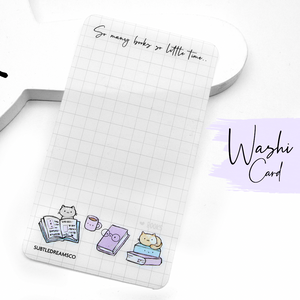 Nerdy Kitty washi card - LOW STOCK!