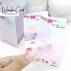 Down the rabbit hole washi card - LOW STOCK!