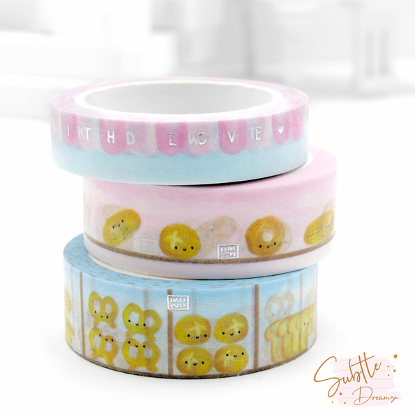 Baked with love, hand painted washi set of 3| LIMITED STOCK!