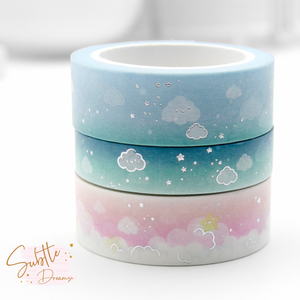 Blushing Beauty, cloud washi set of 3| LIMITED STOCK!