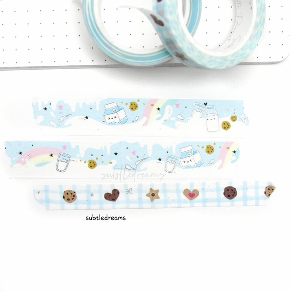 Milk and cookies washi set of 2| LIMITED STOCK!