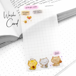 Kitties and cookies washi card | LIMITED STOCK!