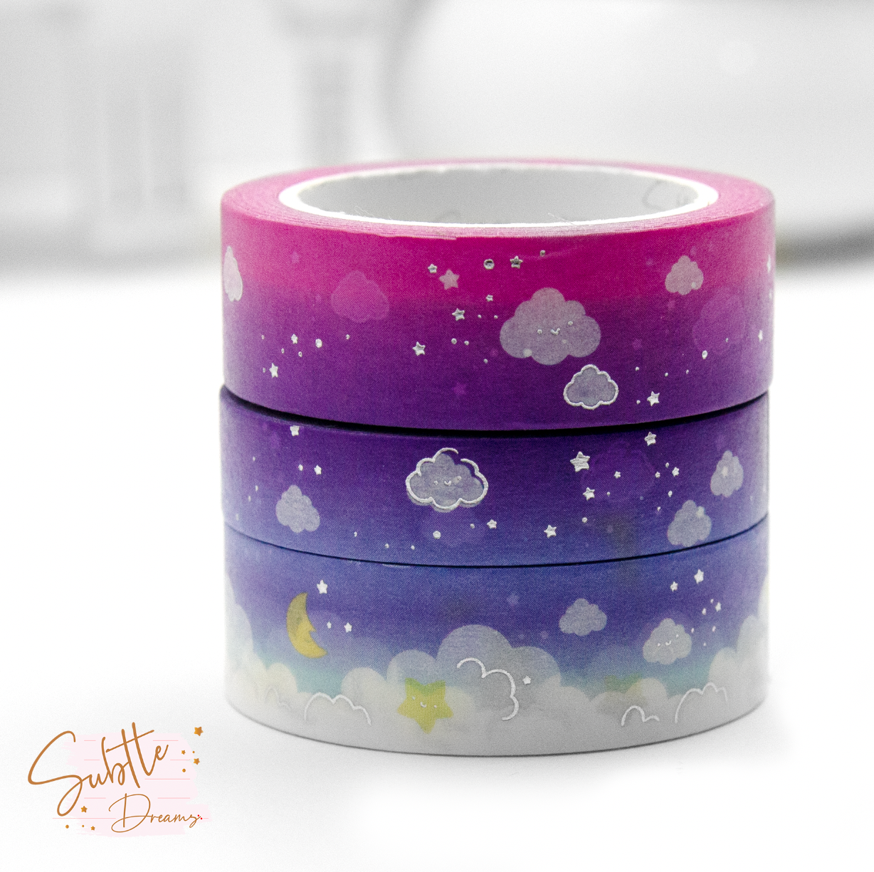 Nocturnal dreams, cloud washi set of 3| LIMITED STOCK!