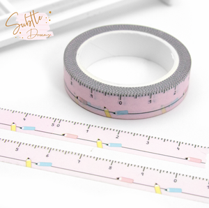 Blush pink ruler washi