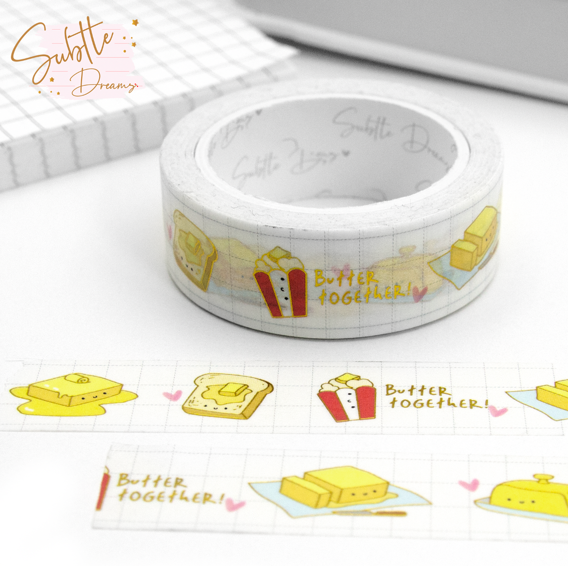 Butter together pun washi