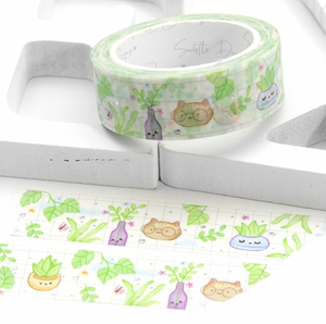 Life is better with cats, hand painted washi