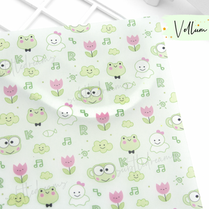 Kero-kero-keroppi frog vellum- LOW STOCK!