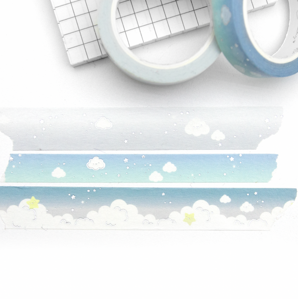 Minty breeze, cloud washi- LOW STOCK!