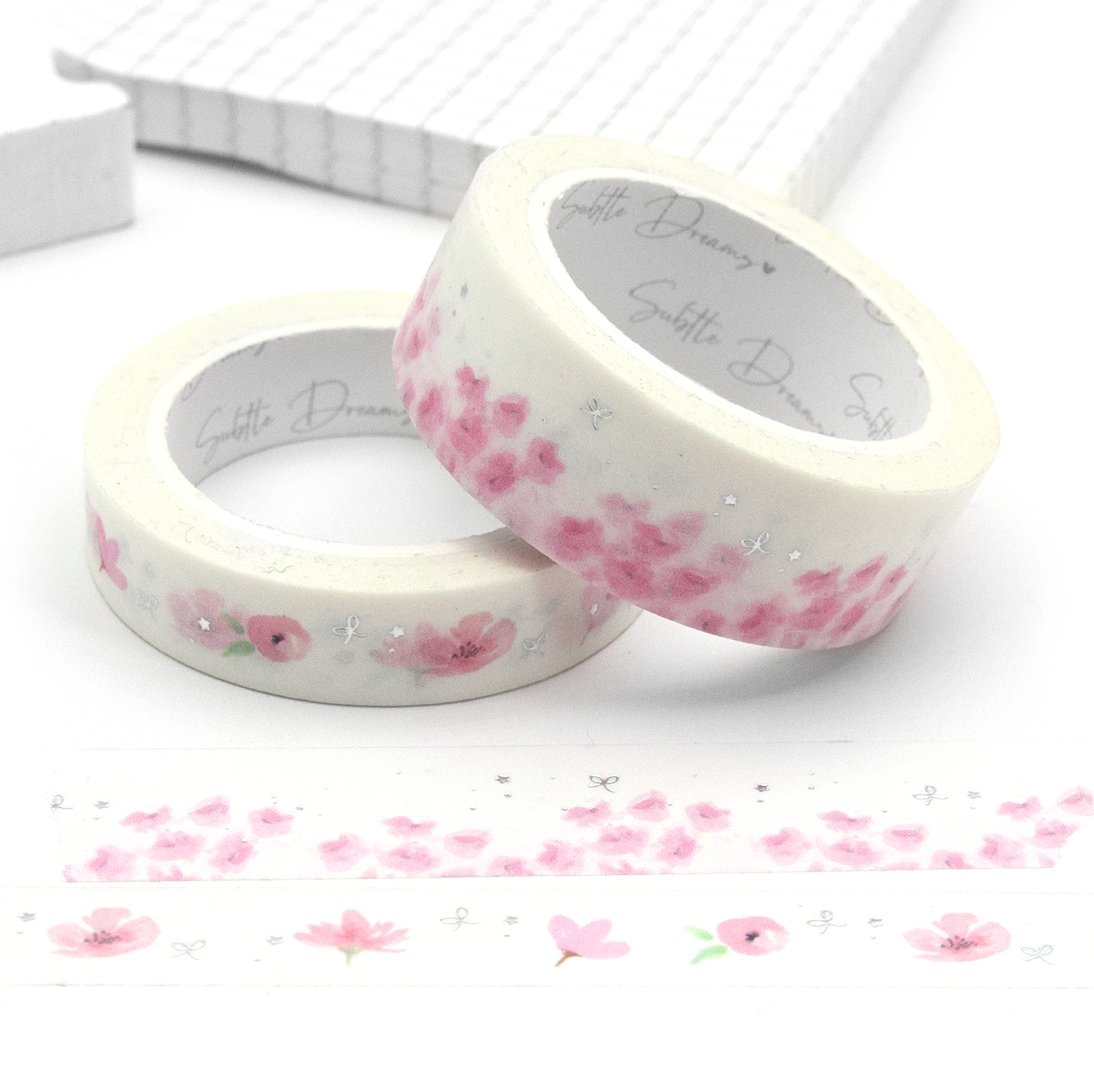 Precious pink washi, hand painted