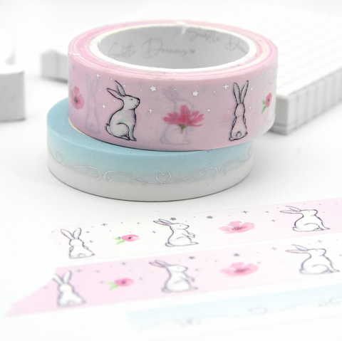 Some bunny loves me washi, hand painted